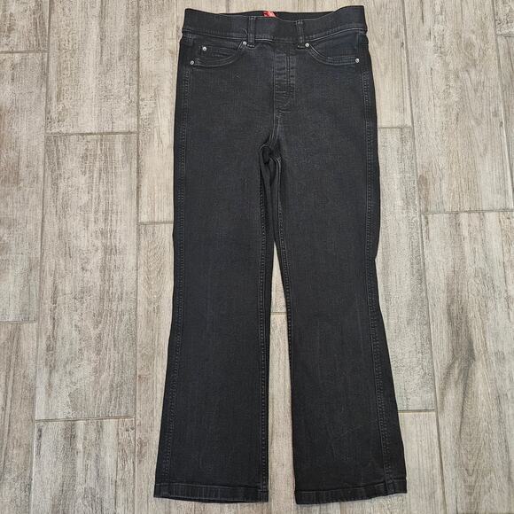 Spanx Bootcut Jeans Womens Size M Black Pull On Stretch Denim Slimming Comfort - Picture 2 of 11